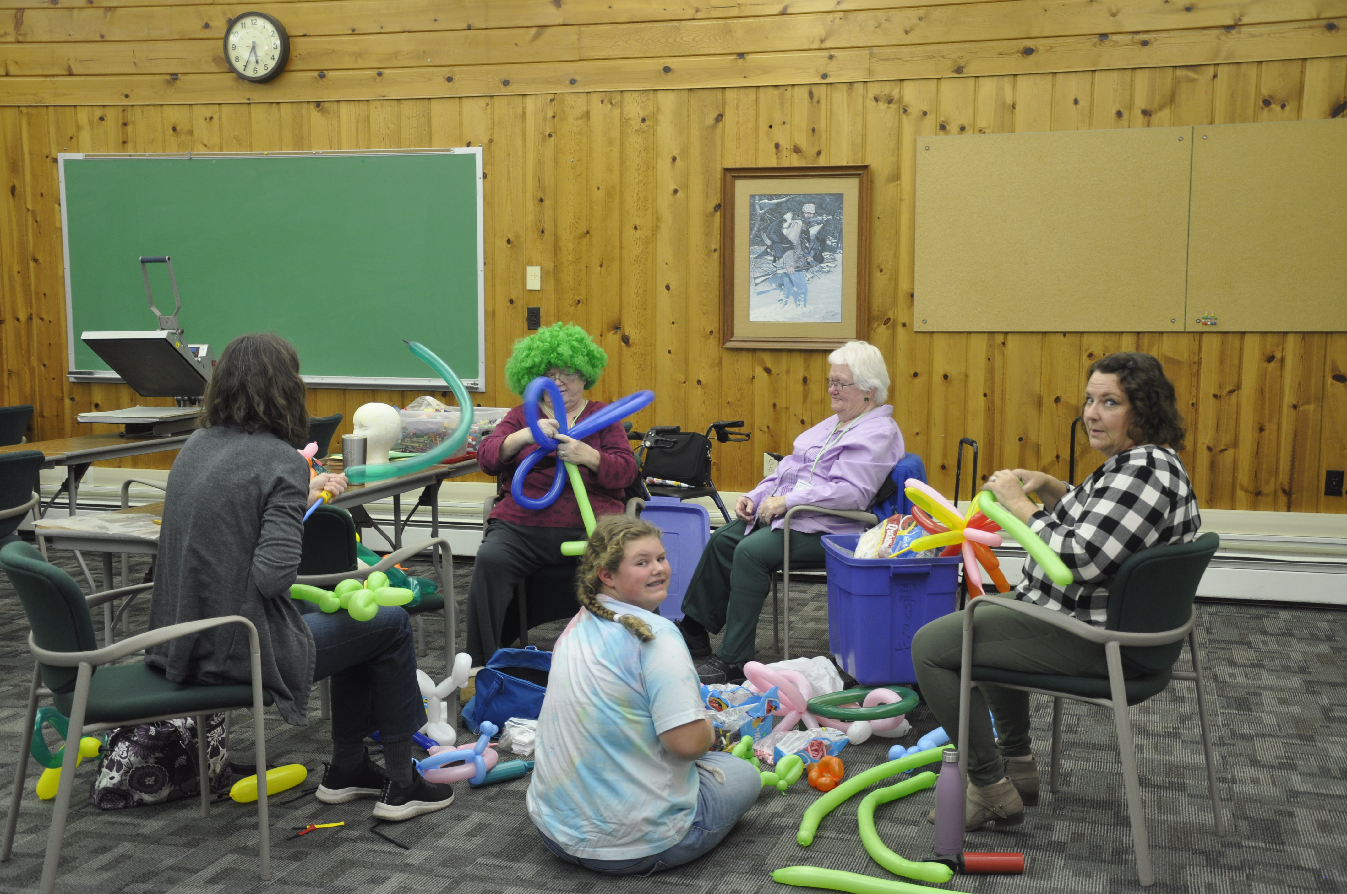 People doing crafts at a past event